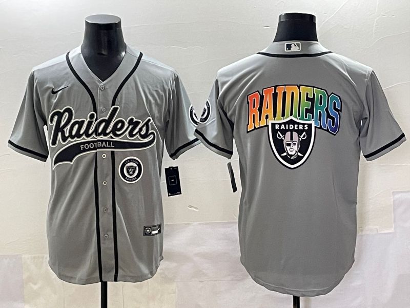 Men 2025 Oakland Raiders Blank Grey Joint Name Nike Limited NFL Jersey style 8->oakland raiders->NFL Jersey